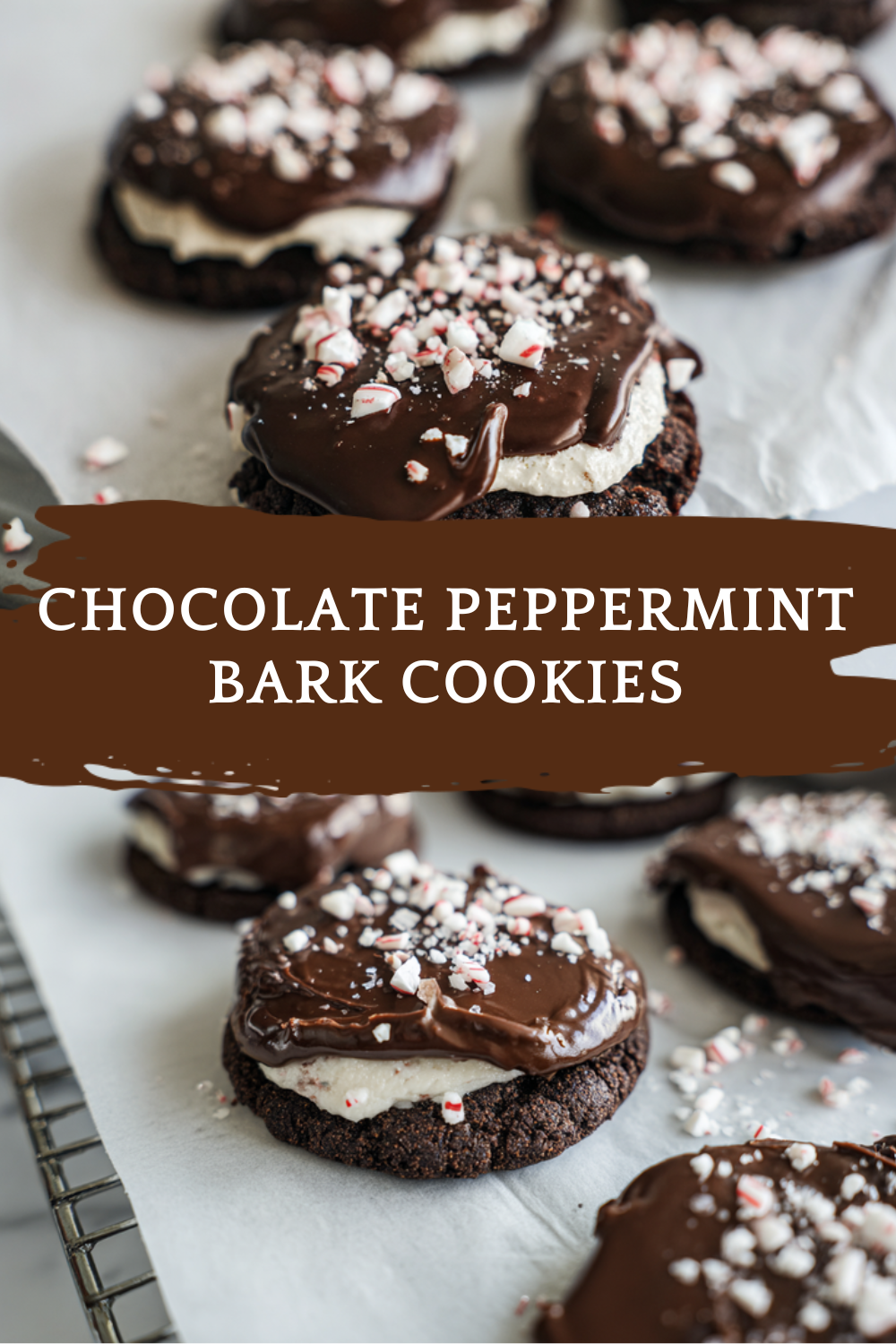 Chocolate Peppermint Bark Cookies