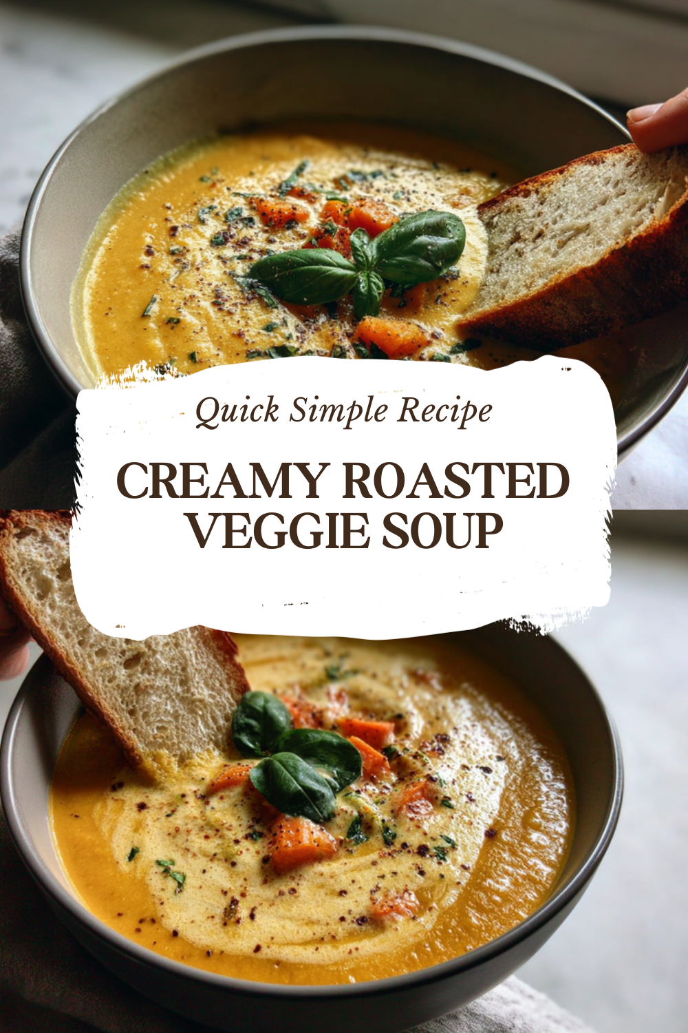Creamy Roasted Veggie Soup