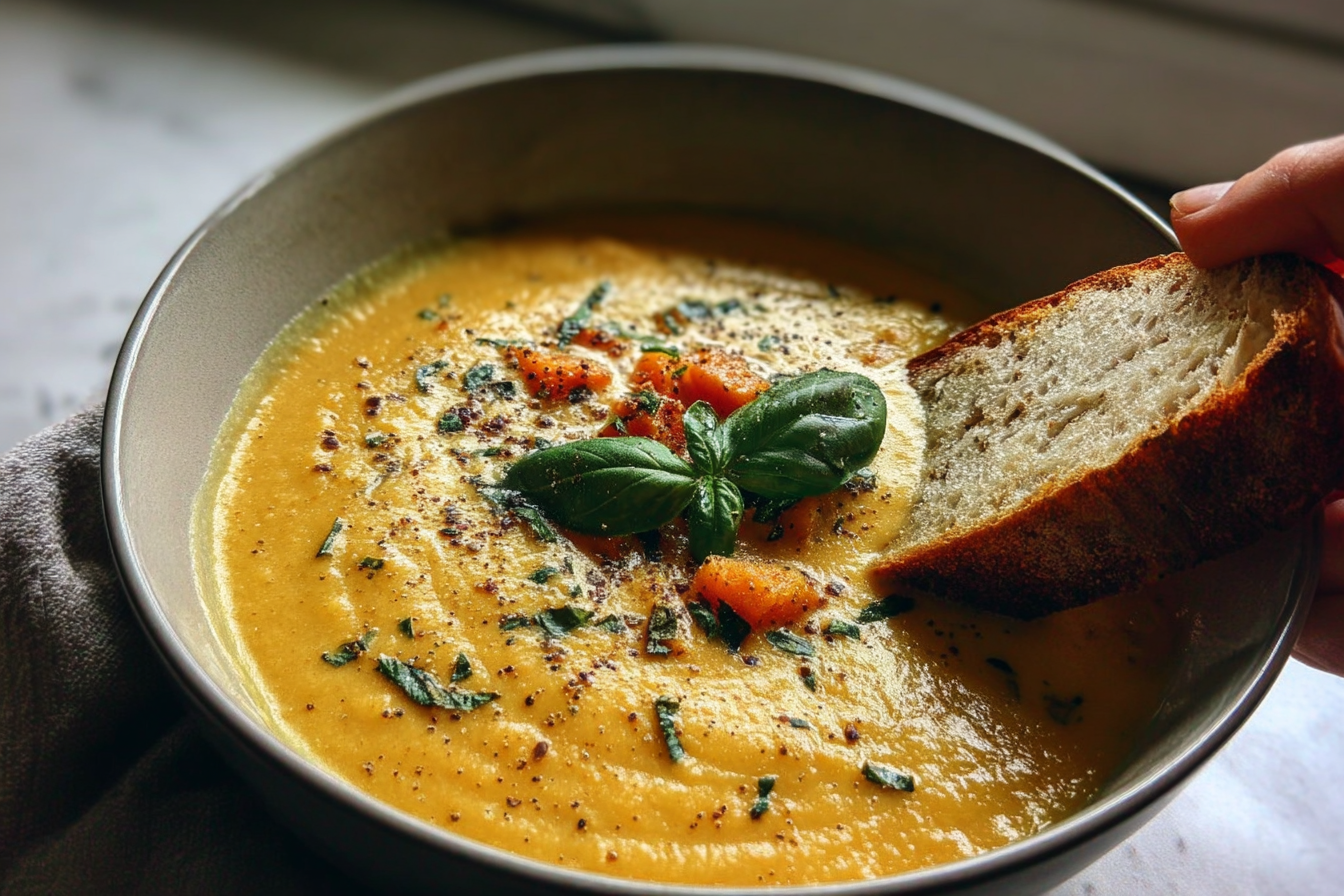 Creamy Roasted Veggie Soup