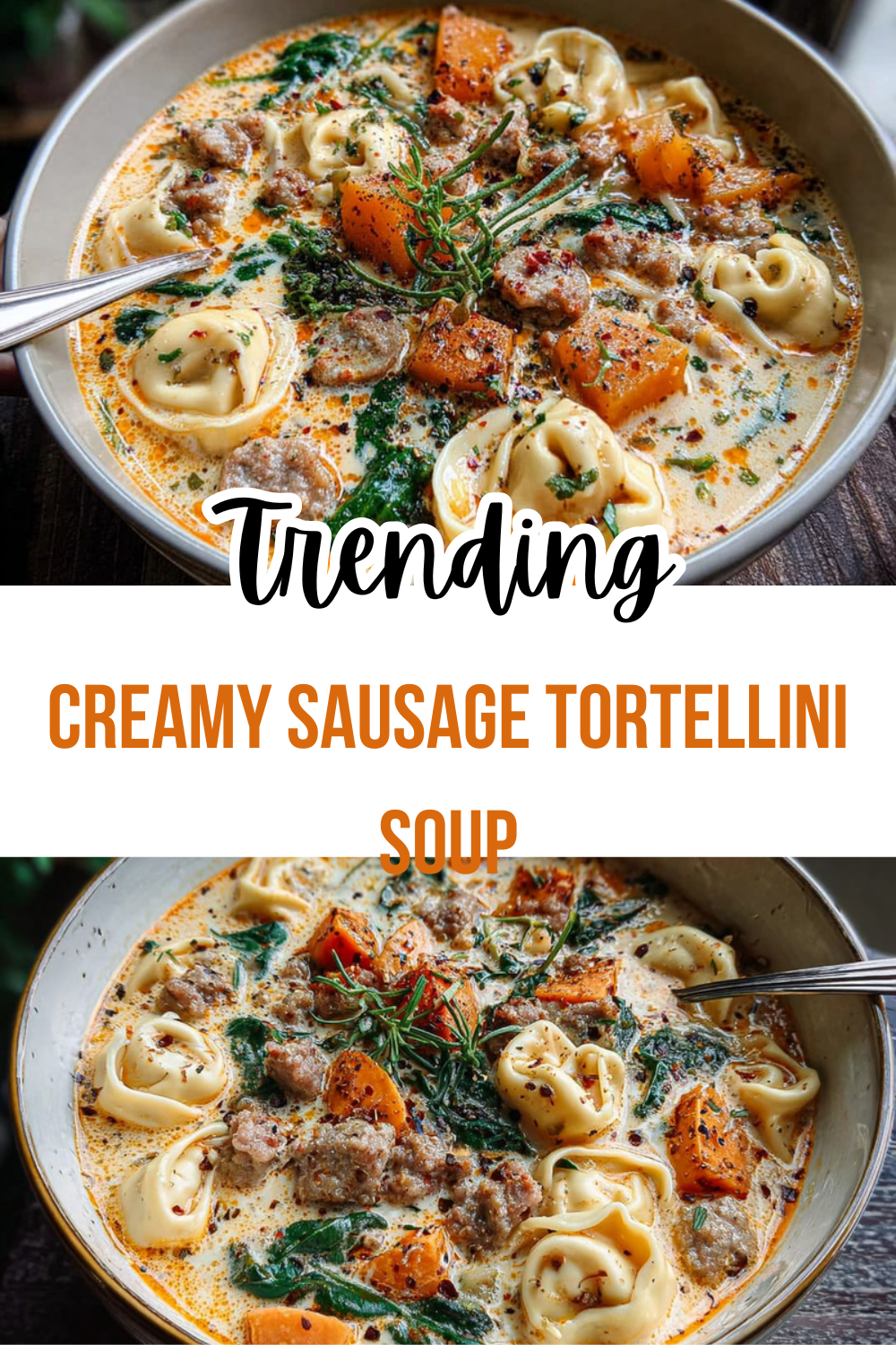 Creamy Sausage Tortellini Soup
