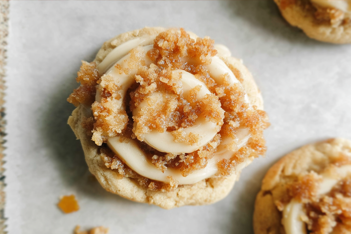 Crumbl Peach Cobbler Cookies