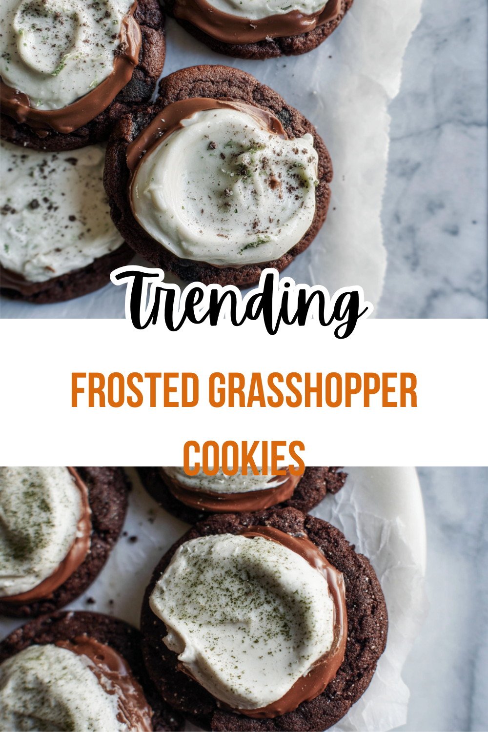Frosted Grasshopper Cookies