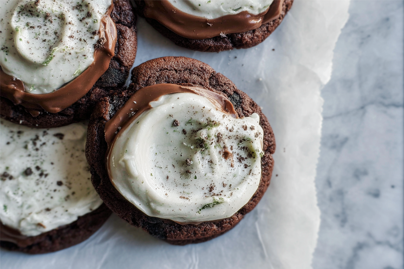 Frosted Grasshopper Cookies