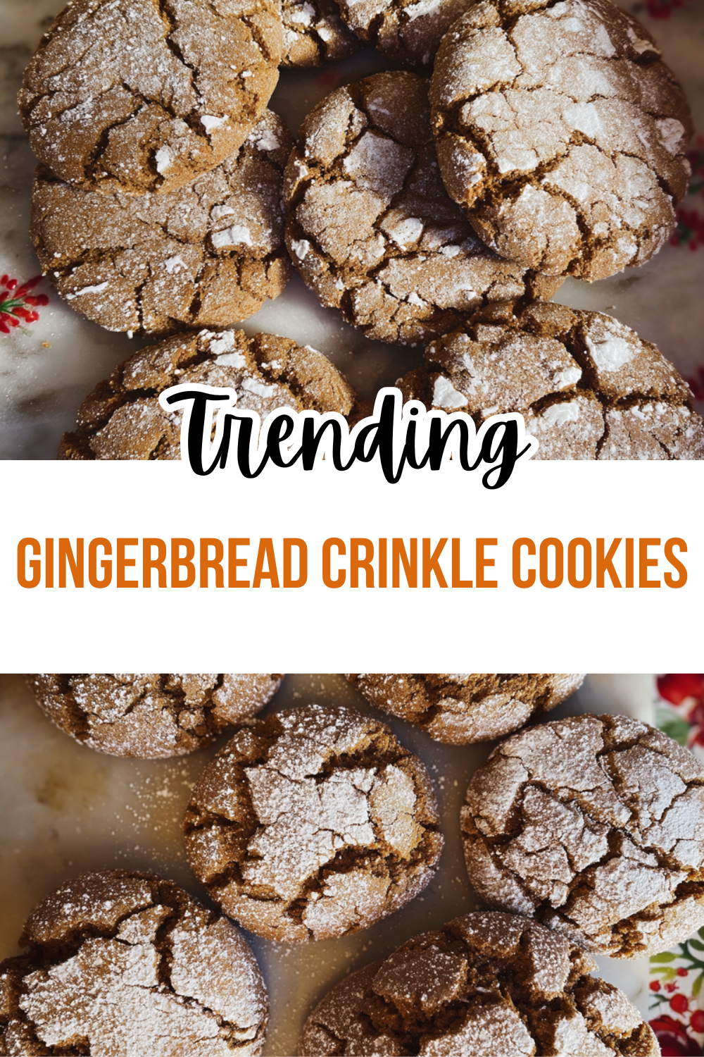 Gingerbread Crinkle Cookies