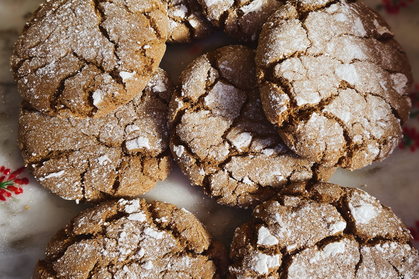 Gingerbread Crinkle Cookies