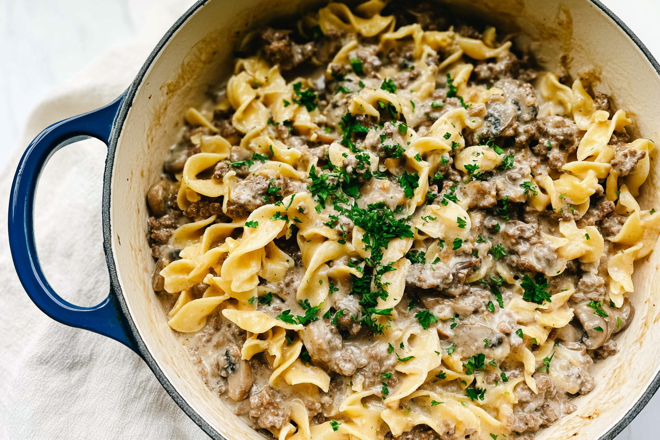 Ground Beef Stroganoff