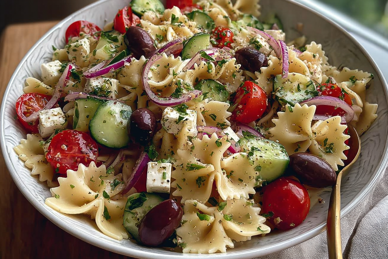 Healthy Greek Pasta Salad