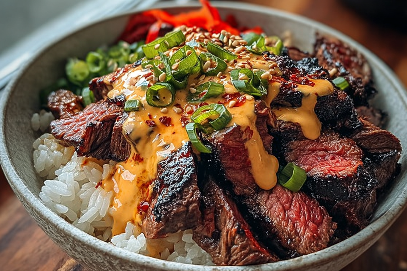 Korean Bbq Steak Rice Bowls