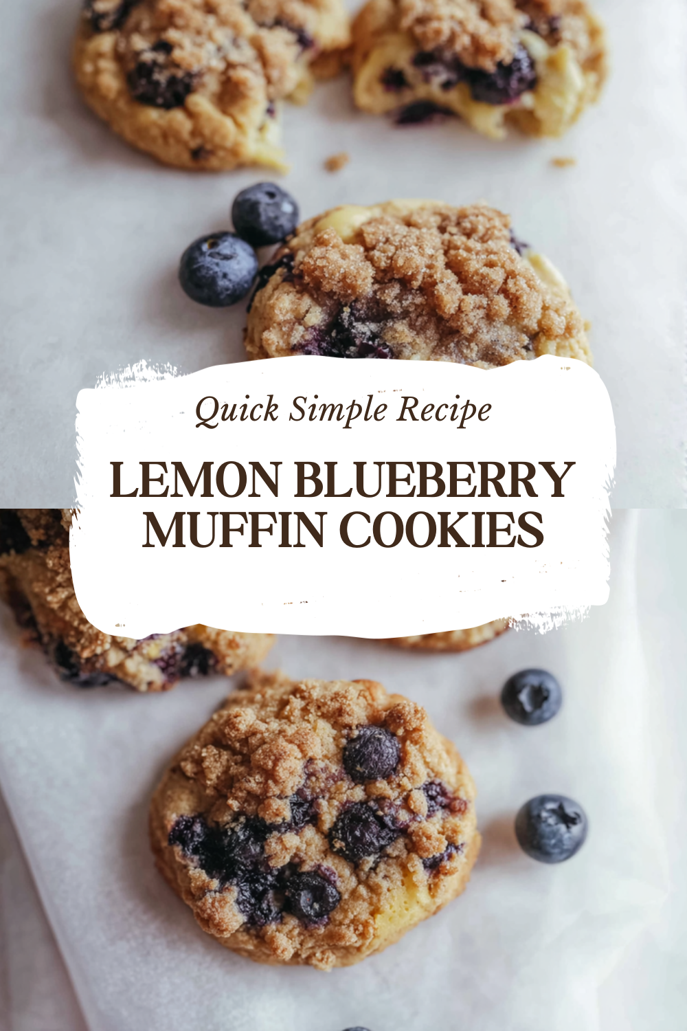 Lemon Blueberry Muffin Cookies