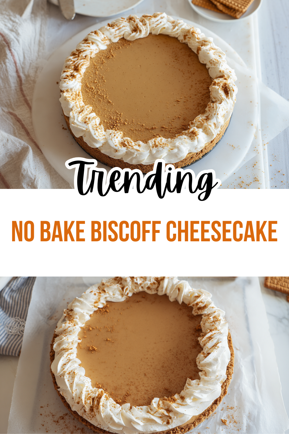 No Bake Biscoff Cheesecake
