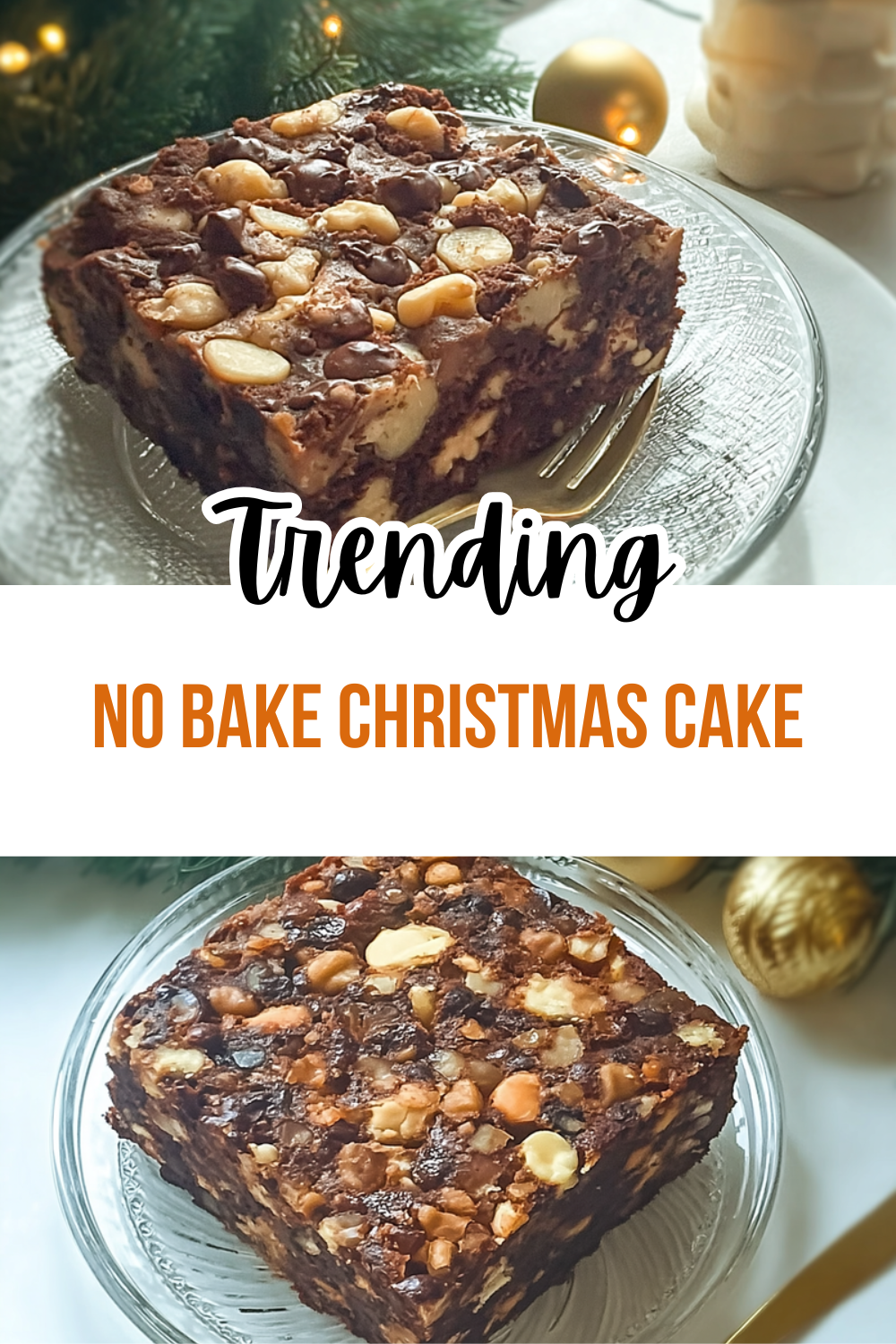 No Bake Christmas Cake