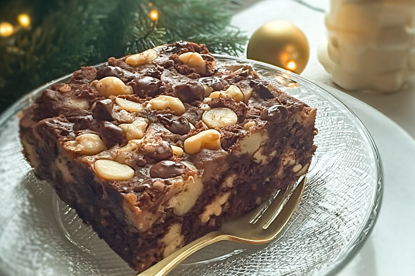 No Bake Christmas Cake