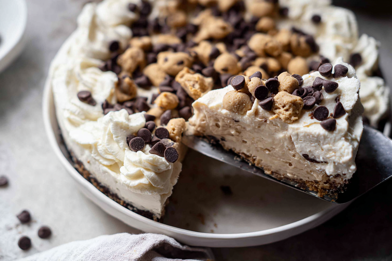 No Bake Cookie Dough Cheesecake