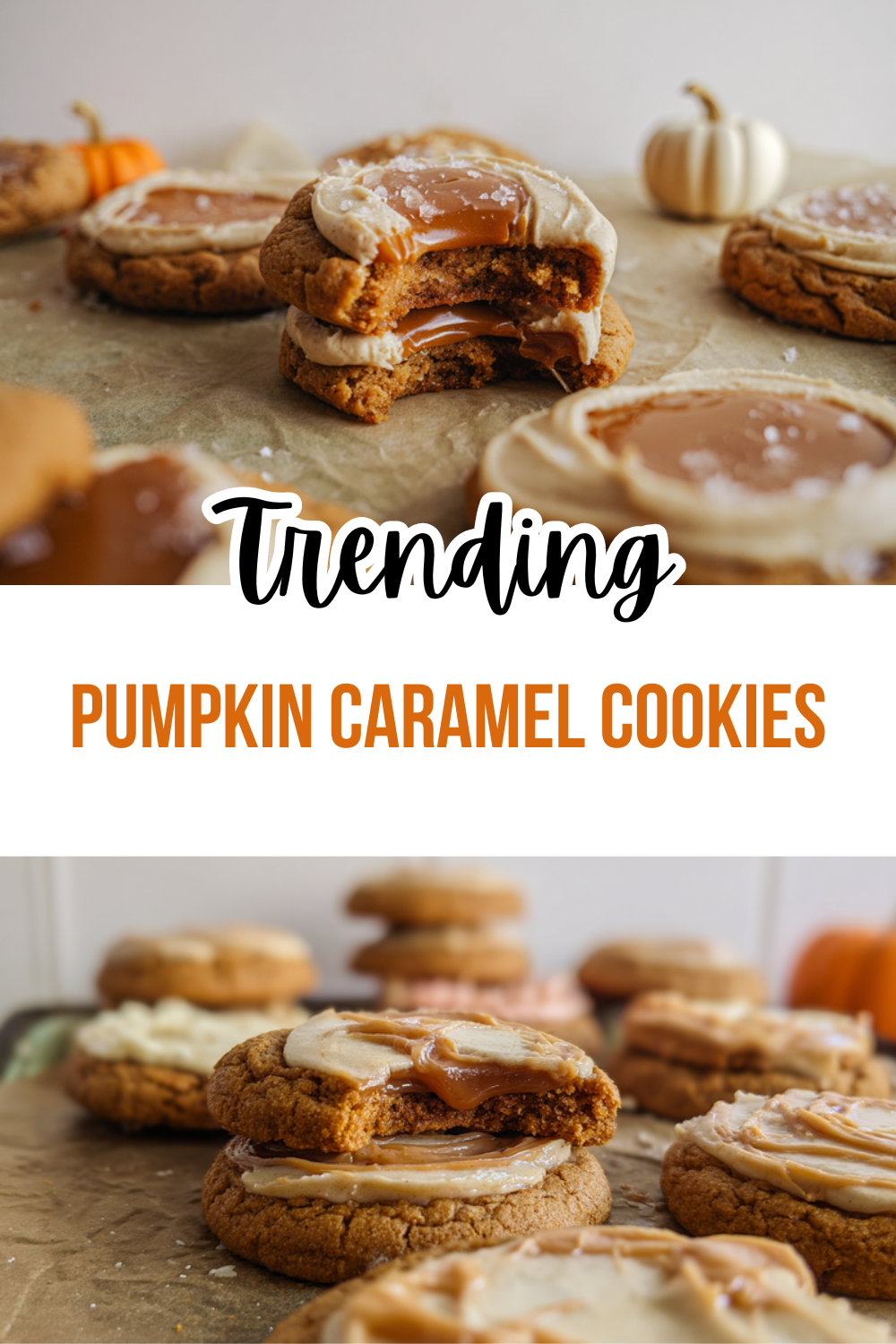 Pumpkin Caramel Cookies