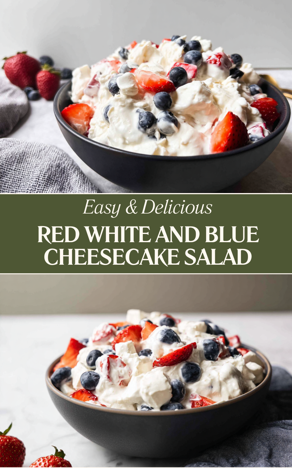 Red White And Blue Cheesecake Salad