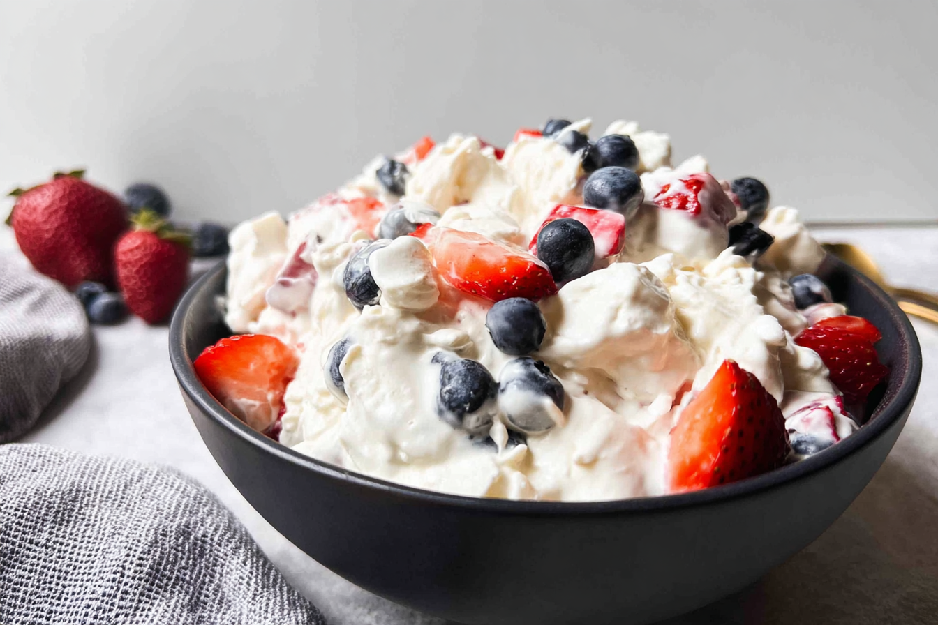 Red White And Blue Cheesecake Salad