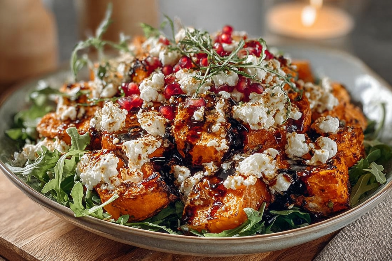 Roast Sweet Potato Goat Salad