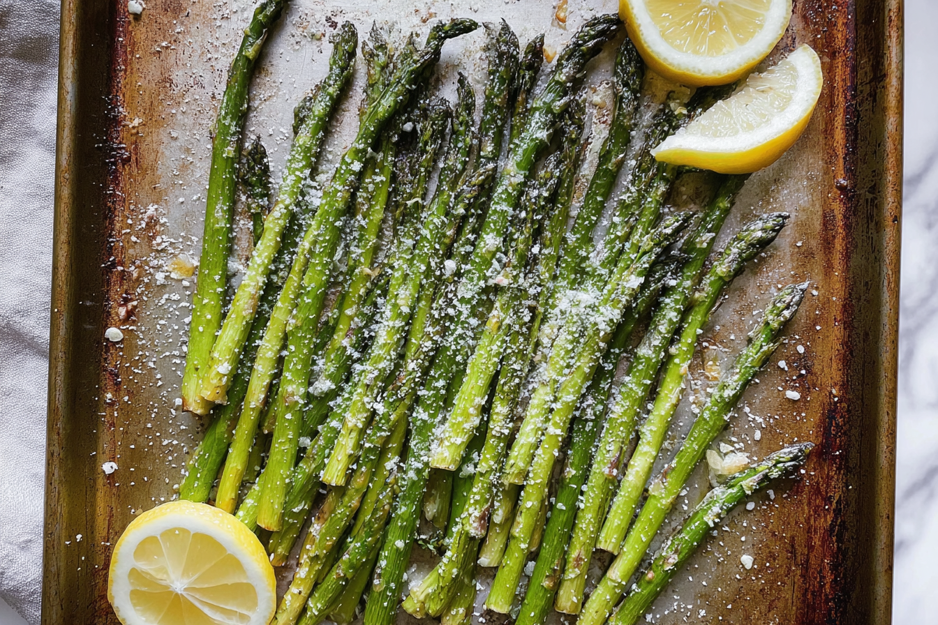 Roasted Lemon Parmesan Garlic Asparagus