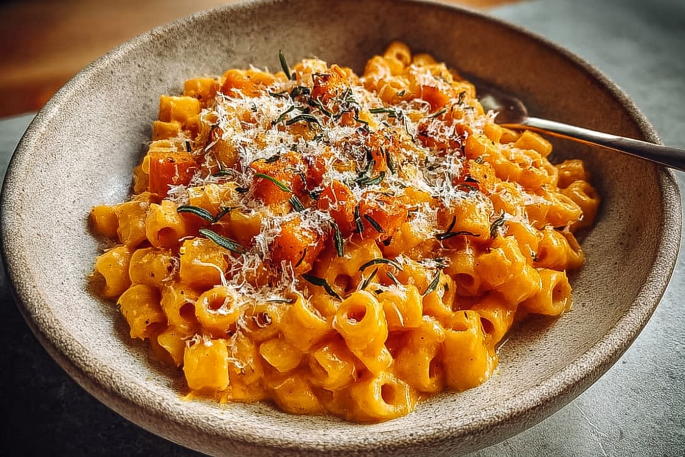Roasted Pumpkin Garlic Pasta