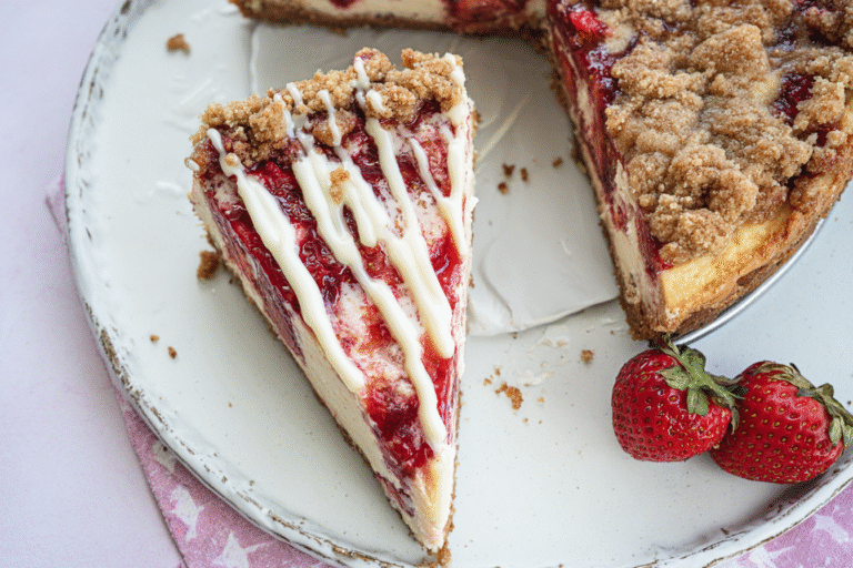 Roasted Strawberry Crumble Cheesecake Recipe 74.Png