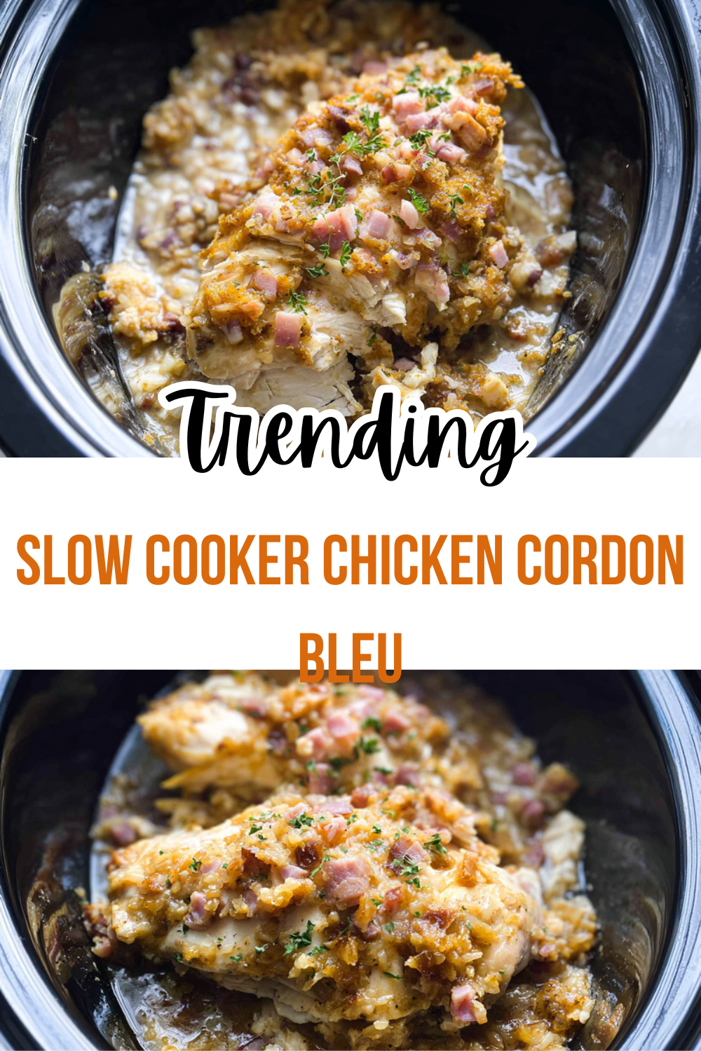 Slow Cooker Chicken Cordon Bleu