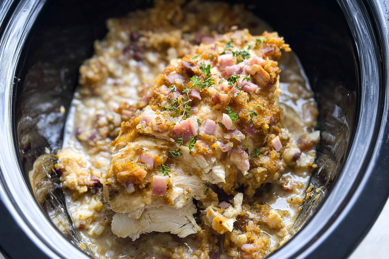 Slow Cooker Chicken Cordon Bleu
