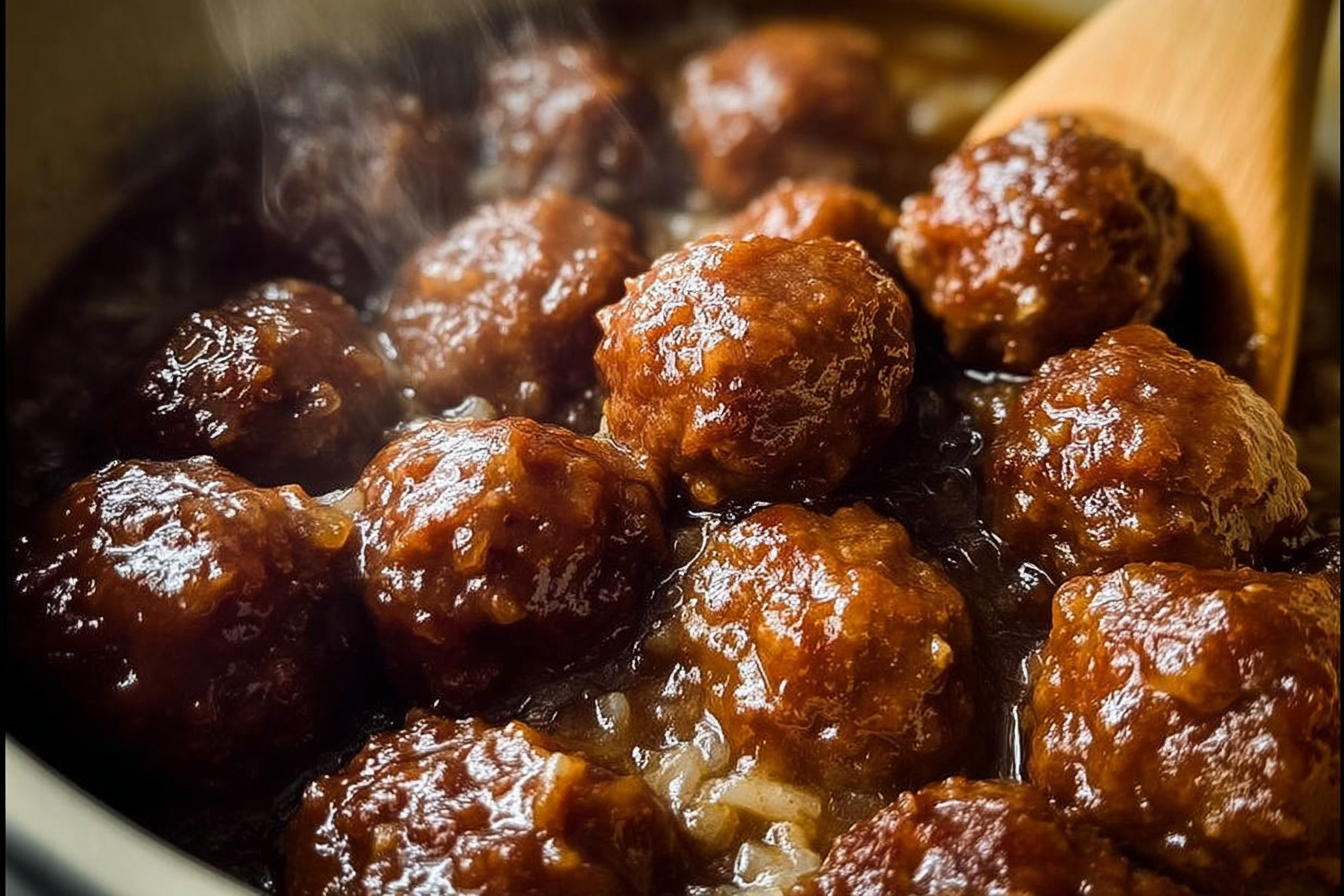 Slow Cooker Salisbury Steak Meatballs