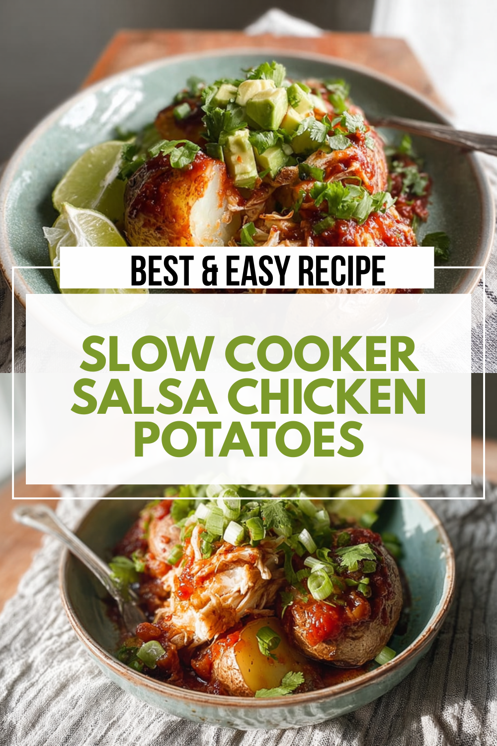 Slow Cooker Salsa Chicken Potatoes