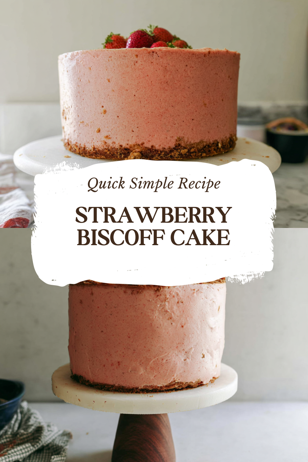 Strawberry Biscoff Cake