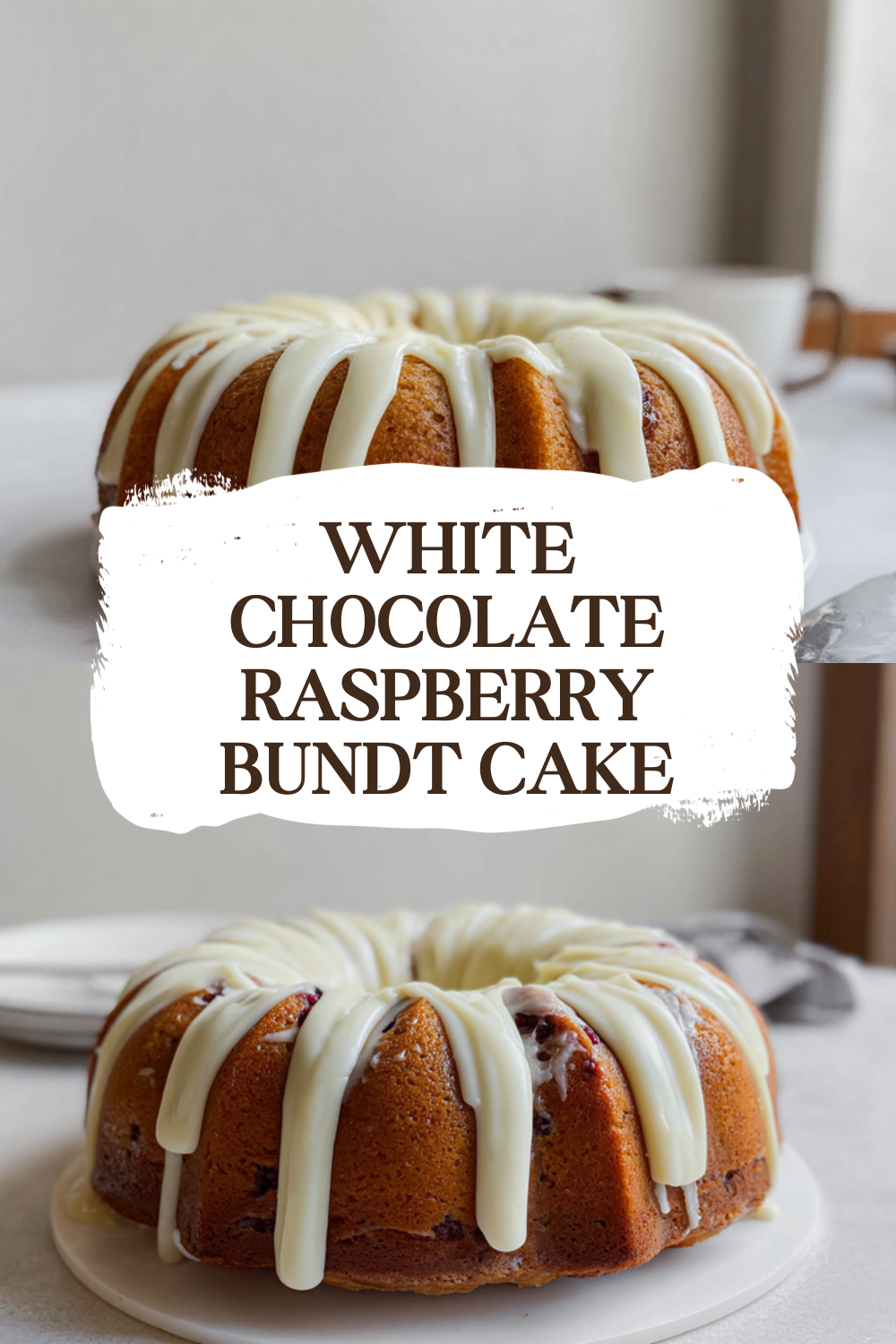 White Chocolate Raspberry Bundt Cake