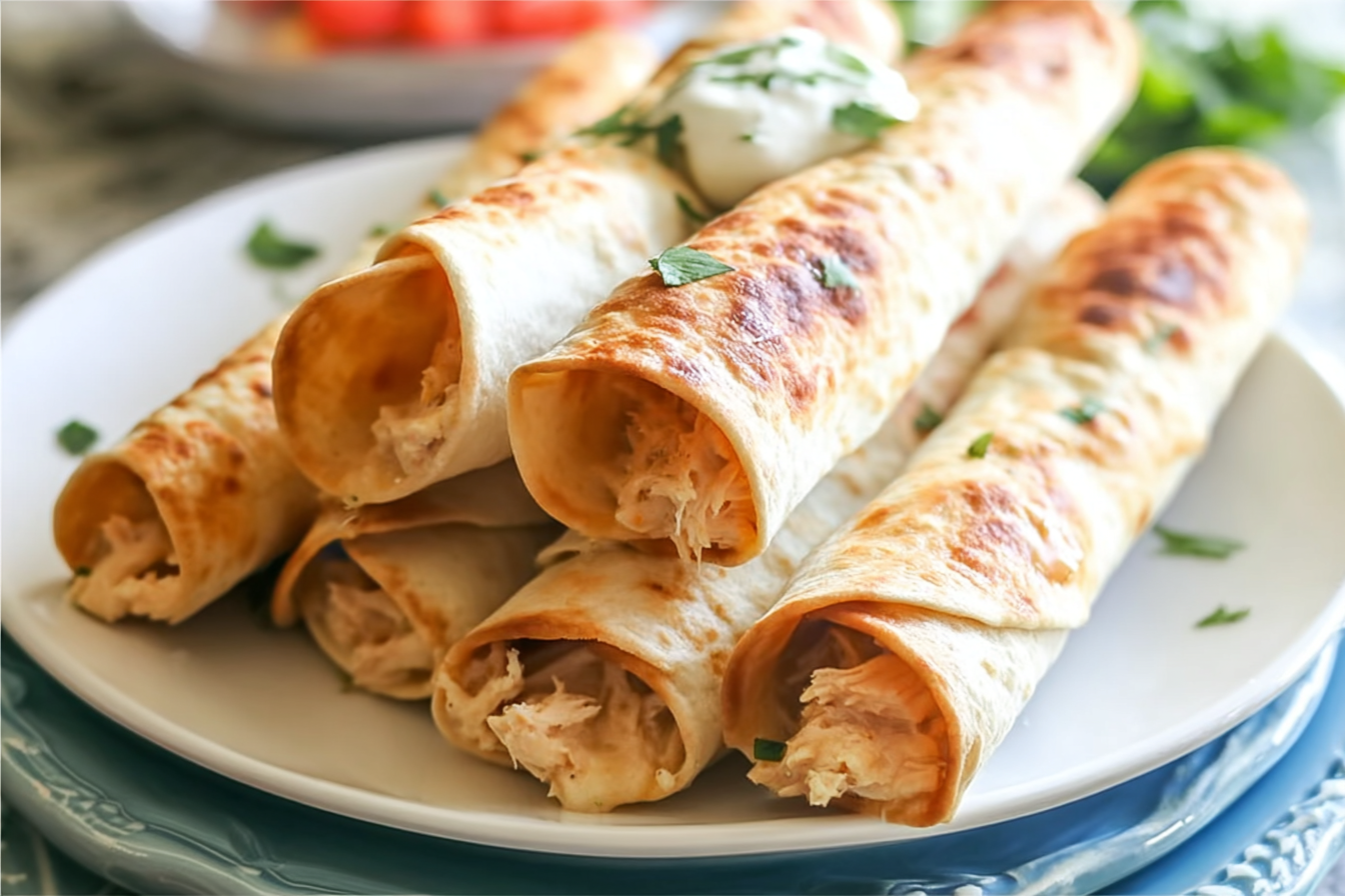 Baked Creamy Chicken Taquitos