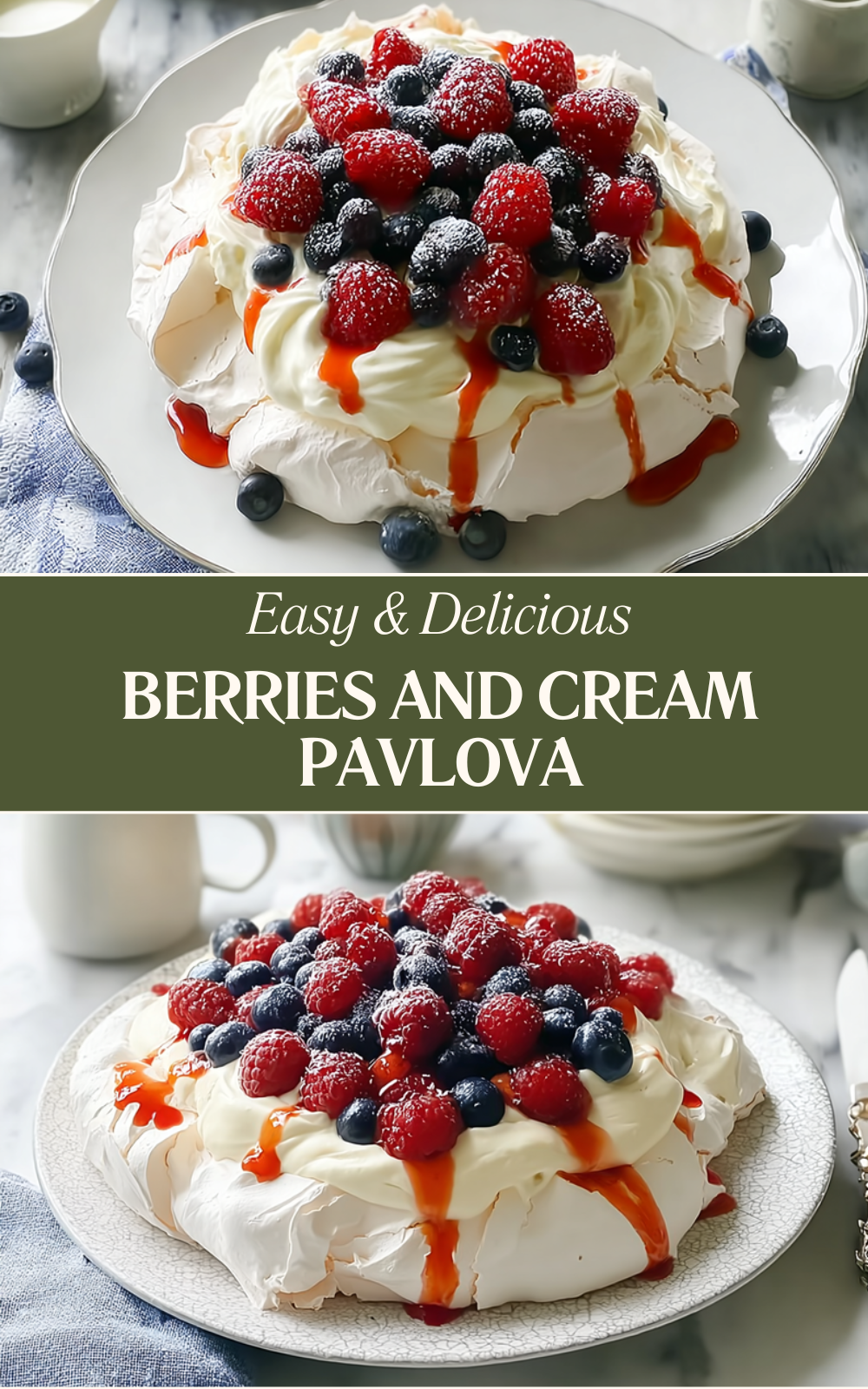 Berries And Cream Pavlova