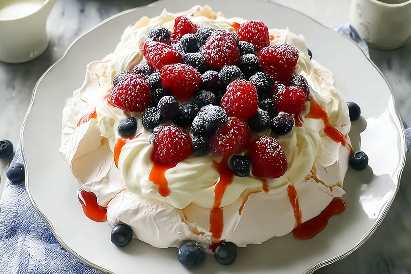 Berries And Cream Pavlova