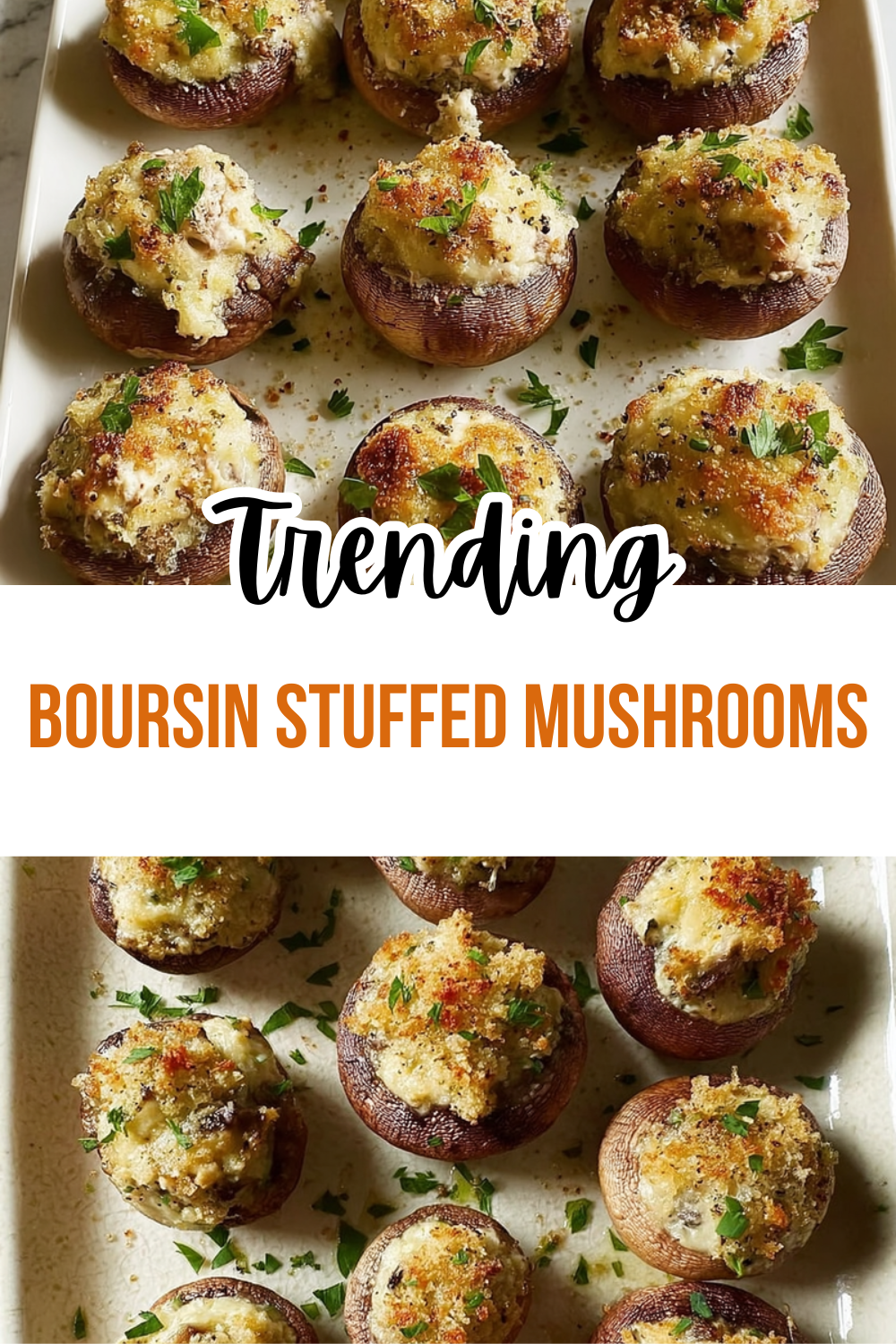 Boursin Stuffed Mushrooms