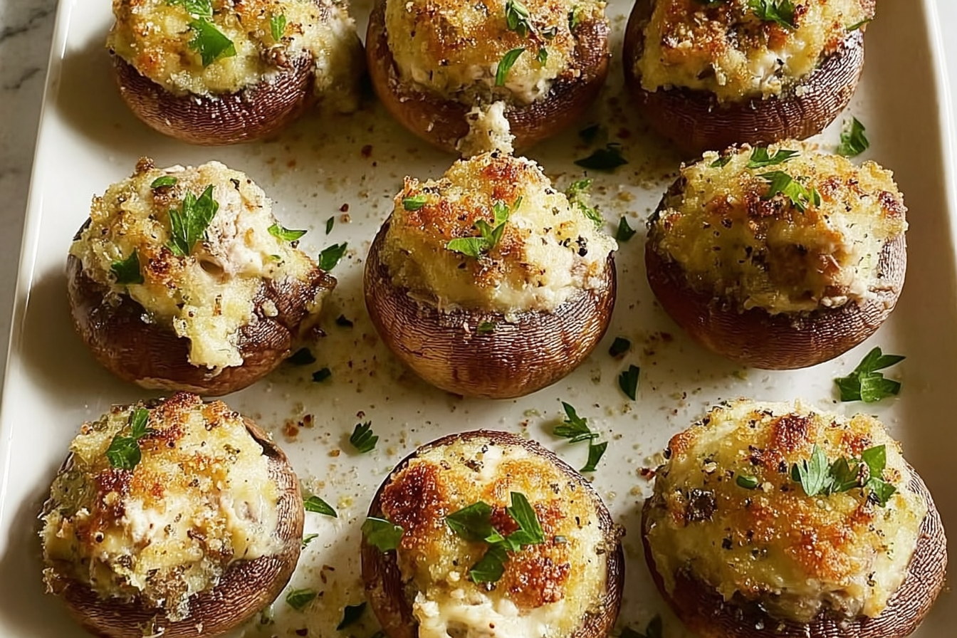 Boursin Stuffed Mushrooms