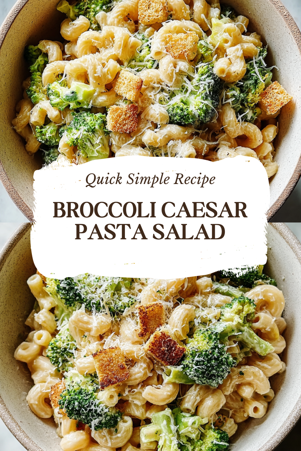 Broccoli Caesar Pasta Salad