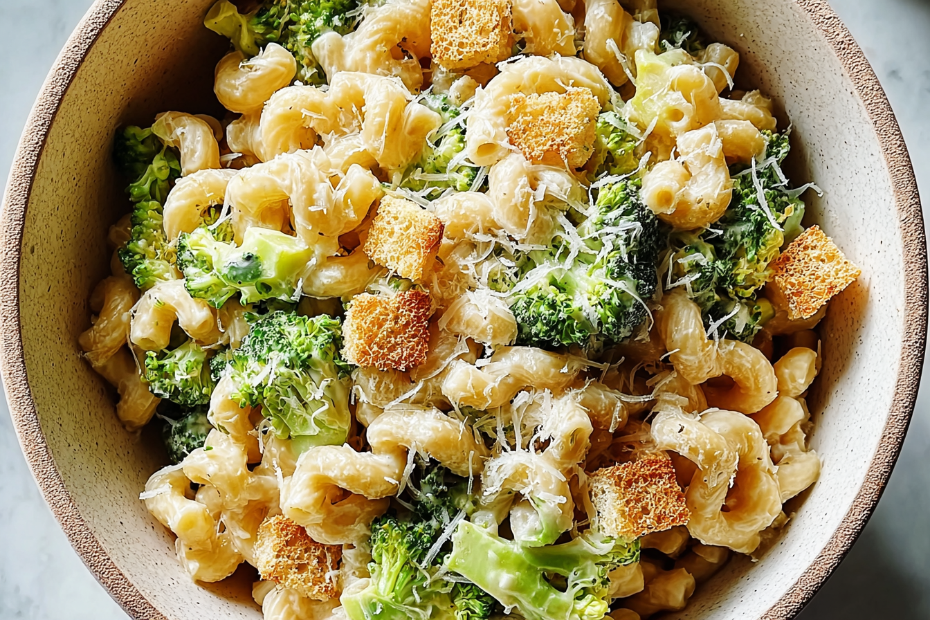 Broccoli Caesar Pasta Salad