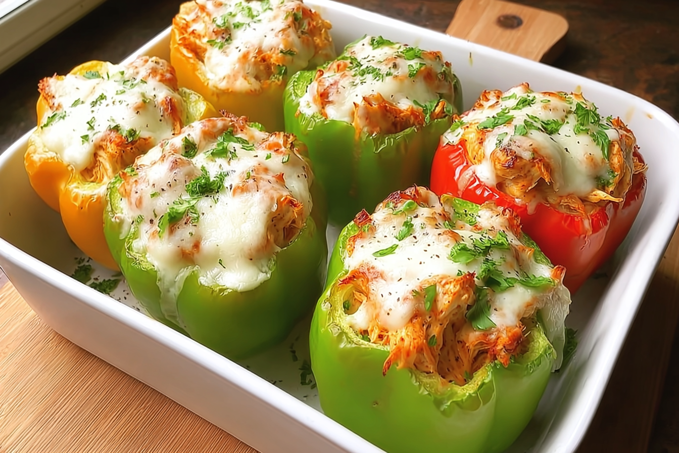 Buffalo Chicken Stuffed Peppers