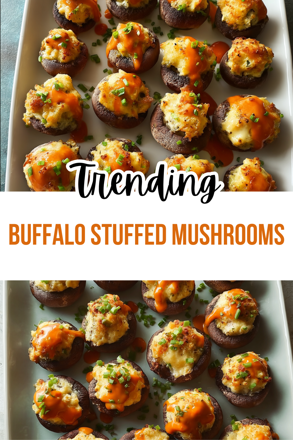Buffalo Stuffed Mushrooms