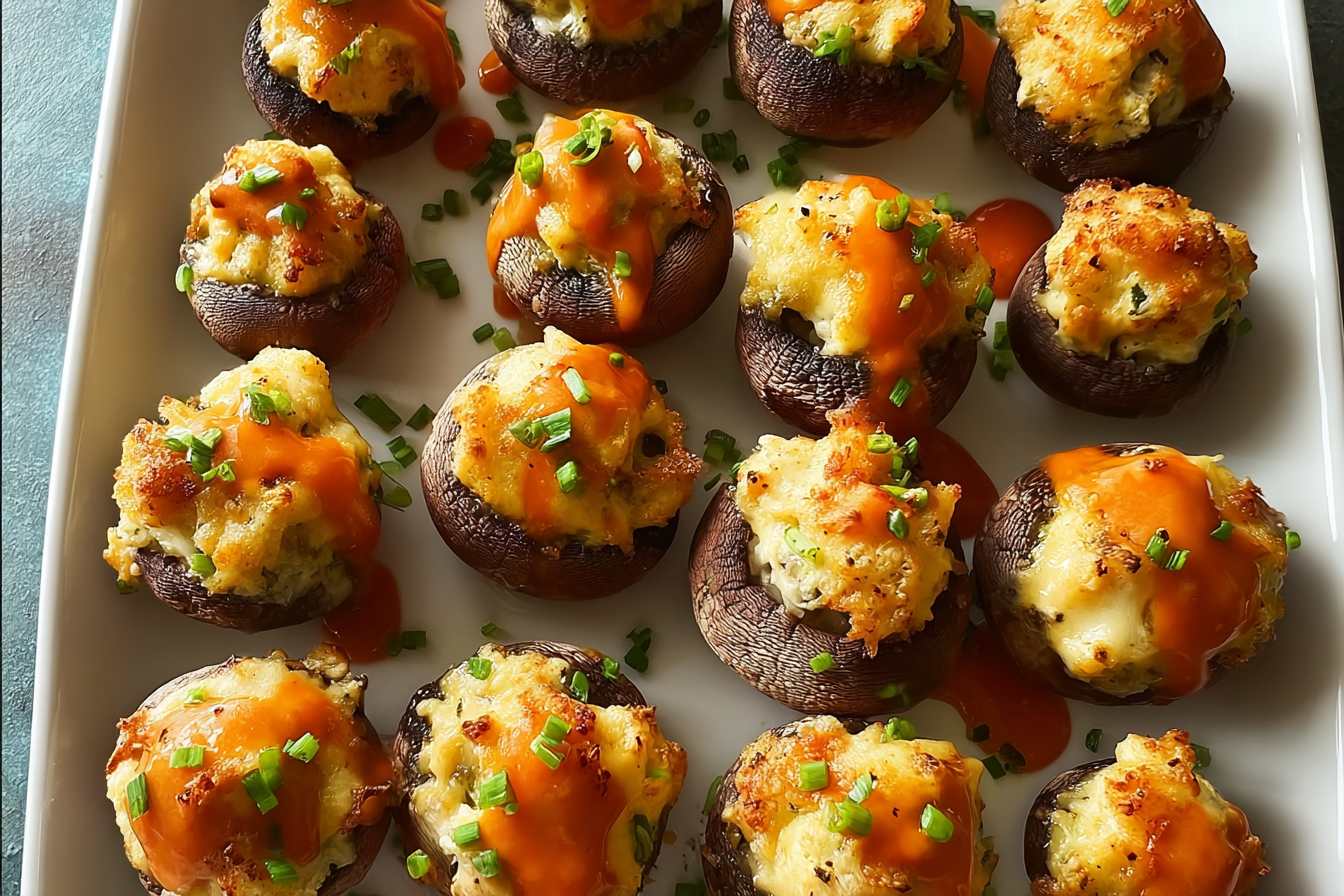 Buffalo Stuffed Mushrooms