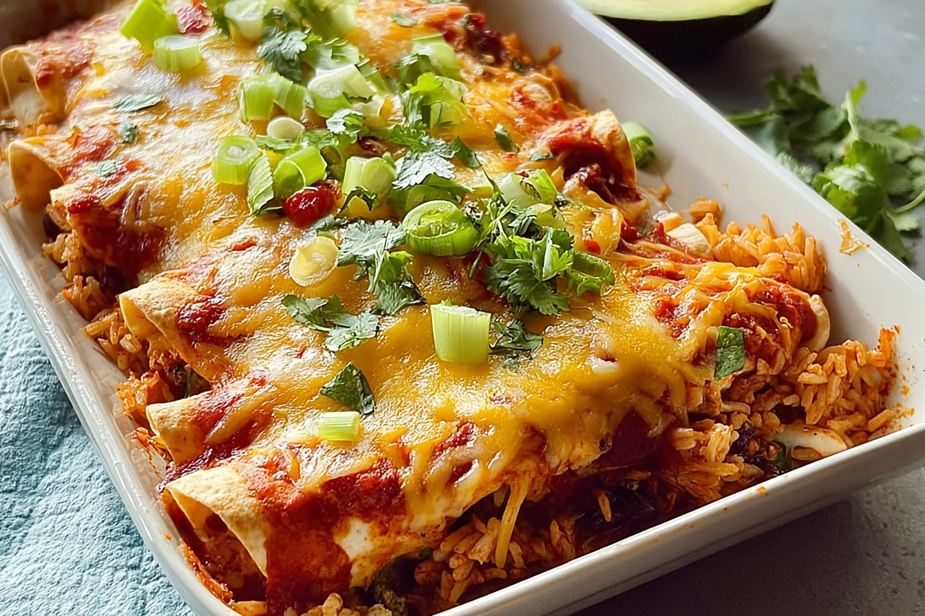 Chicken And Rice Enchiladas