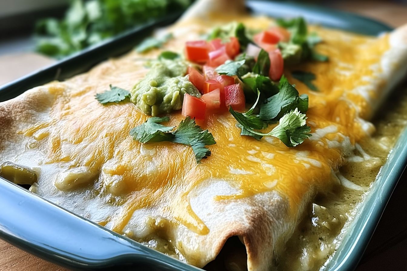 Green Chili Chicken Enchiladas