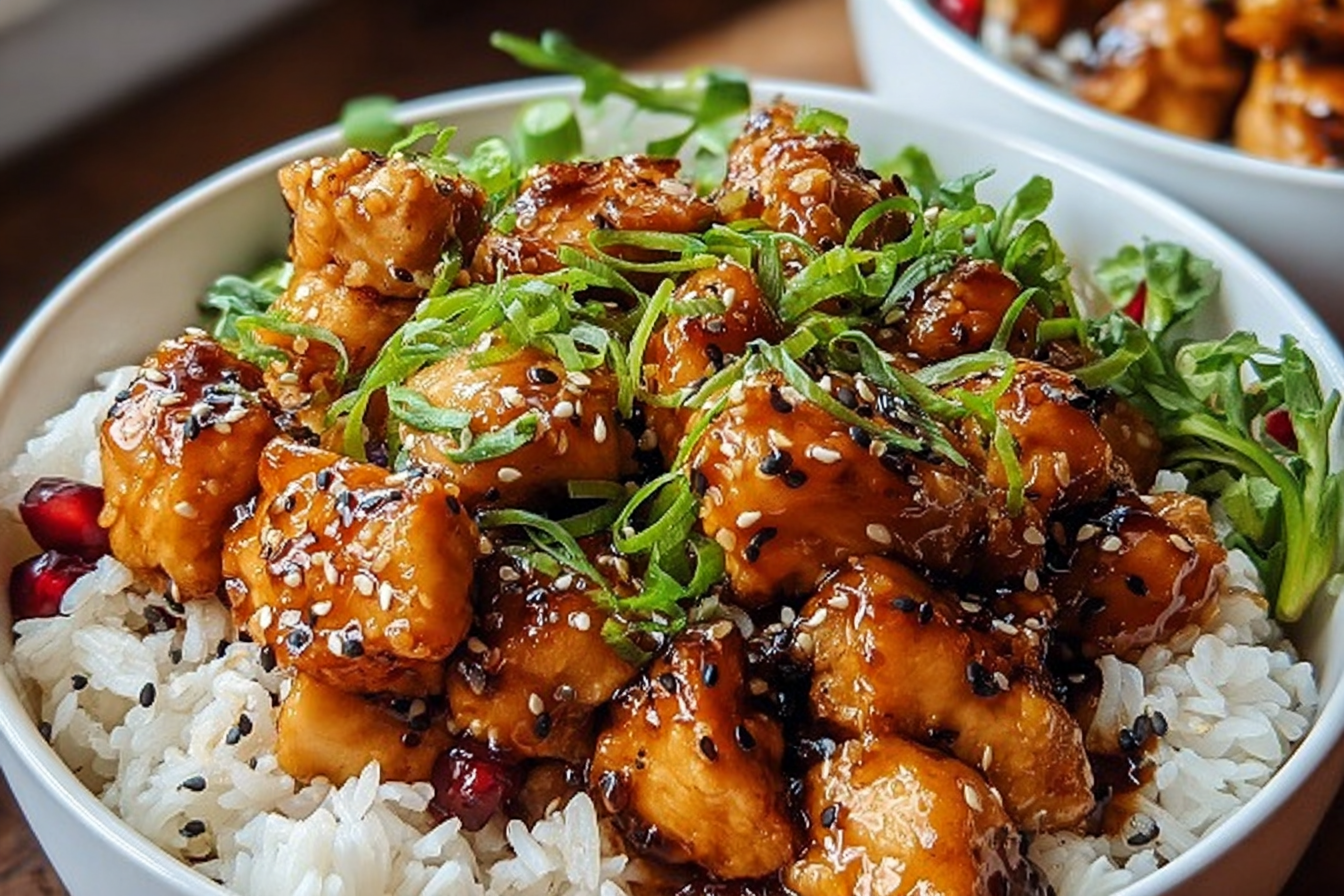 Honey Garlic Chicken Bowls