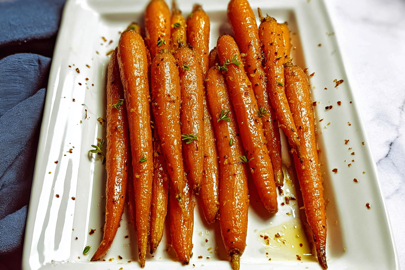 Hot Honey Roasted Carrots
