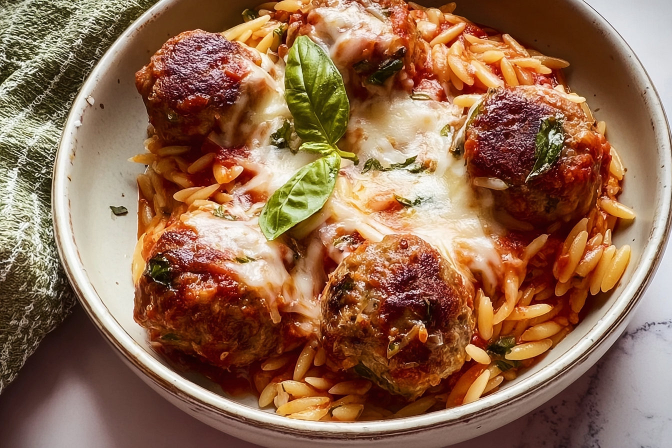Meatball Parm Orzo