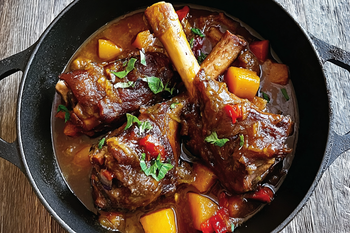 Slow Cooked Lamb Shanks