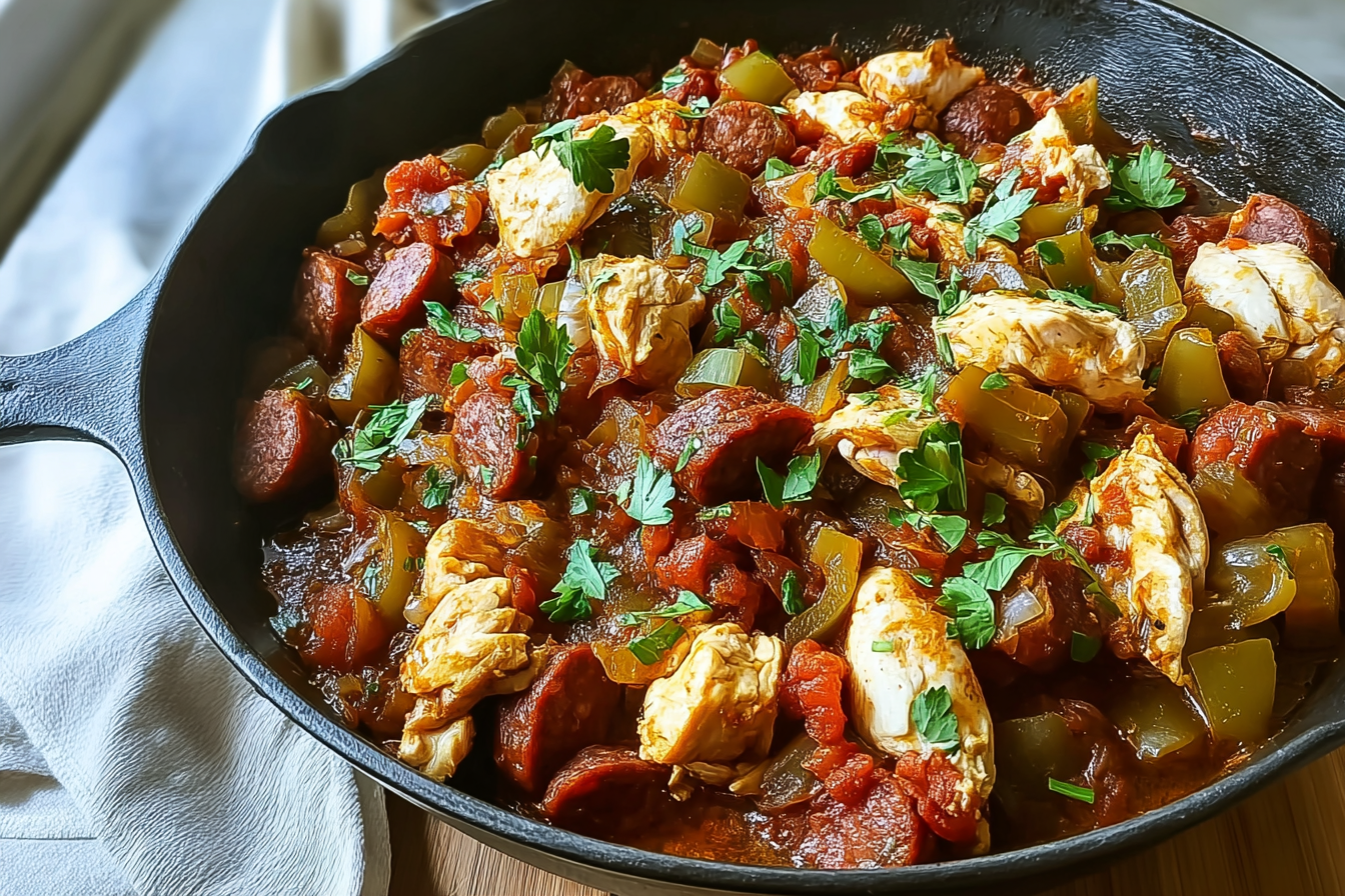 Smoky Chicken And Chorizo Skillet