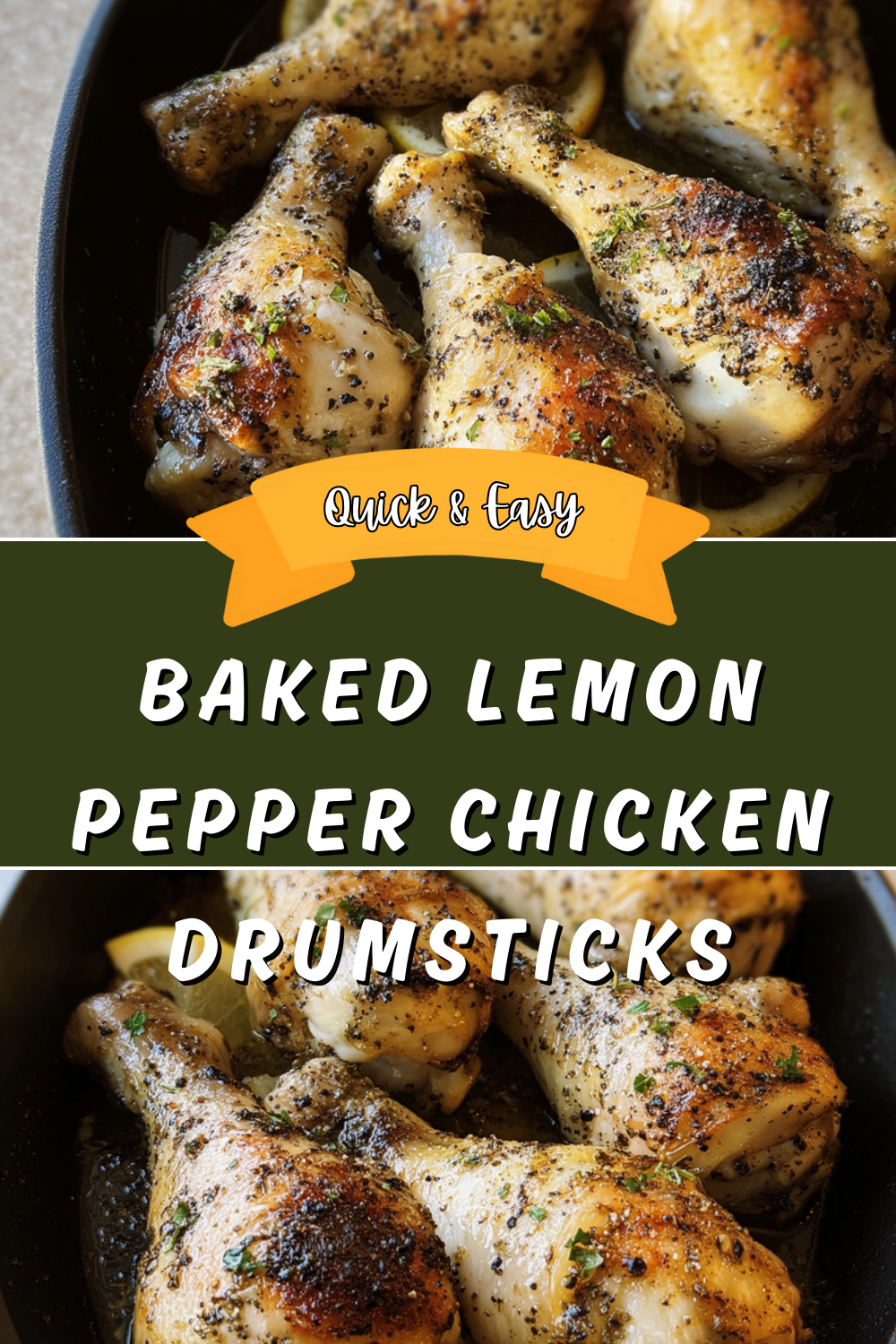Baked Lemon Pepper Chicken Drumsticks