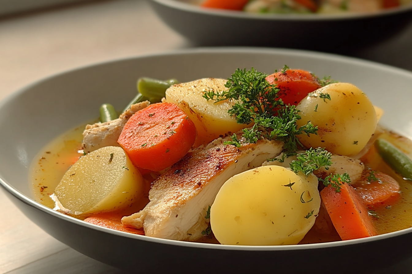 Boiled Chicken With Vegetables