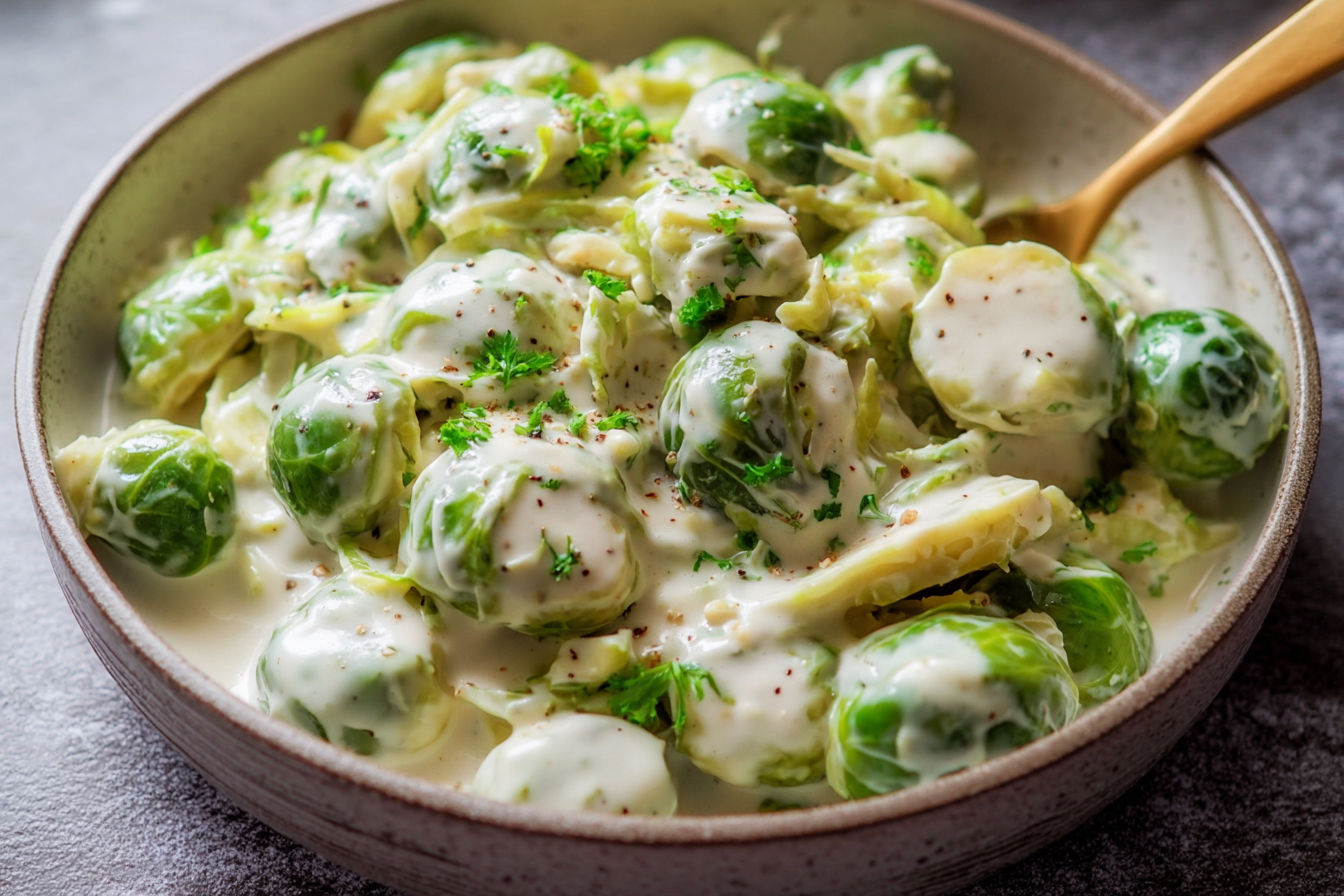 Brussels Sprouts Alfredo Sauce
